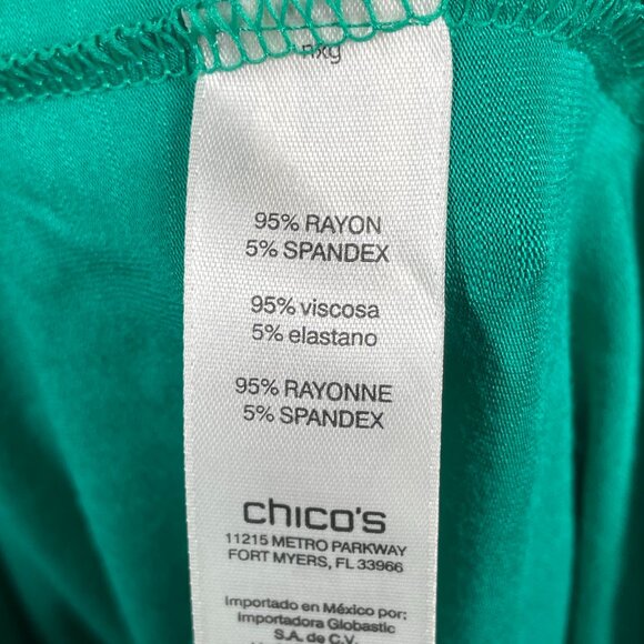 NEW Chicos Dress Womens Medium green zenergy open back casual colorful preppy - Picture 6 of 11
